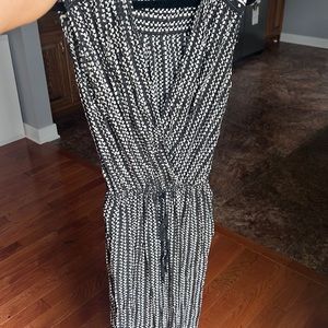 Jumpsuit, Black and white, Size M